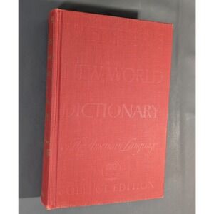 1968 Websters New World Dictionary American Language College Edition Red Hard
